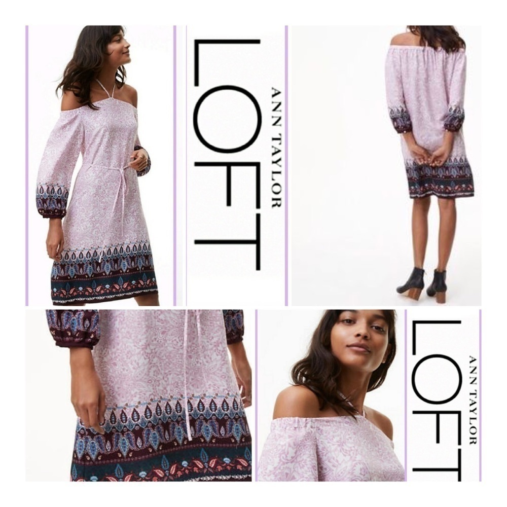 LOFT Vine Paisley Halter Dress